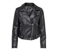 ONLY Onlvera Veste de motard en similicuir pour femme, Noir, L