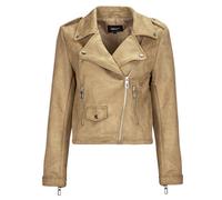 Only Veste ONLSCOOTIE FAUX SUEDE BIKER JACKET OTW in Beige EU S