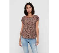 Only Vic All Over Print Short-Sleeve Blouse Noir 10 (S) Female