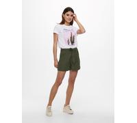 Only Onlviva Life Hw Belt Shorts Femme - Vert foncé - 36