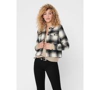 Only Women's Lou Check Long Sleeve Overshirt Noir/Ponce 10 (S) Female