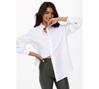 Chemise Col chemise Manches longues blanc en coton Blanc S