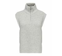 ONLY Onltia Life Highneck Vest KNT Noos Sweater, Gris Clair chiné, L Femme