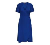 ONLY Wrap Dress Onlcali Life S/S Midi WVN Robe mi-Longue, Bleu Mazarine, M Femmes