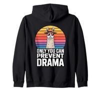 Only You Can Prevent Drama Funny Camping Ranger Llama Sweat à Capuche