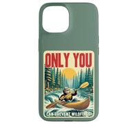 Only You Can Prevent Wildfires Smokey Bear Kayak Paddling Coque pour iPhone 15