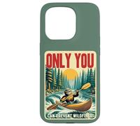 Only You Can Prevent Wildfires Smokey Bear Kayak Paddling Coque pour iPhone 15 Pro