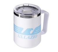 Only4fan S.r.l. SS Lazio Tasse en Acier Thermique Produit Officiel, Blanc