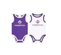Only4fan srl ACF Fiorentina Set 2 Body Canottiera Neonato sous-vêtements garçon, Blanc, 3-6 Mois Mixte bébé