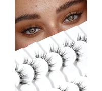 Onlyall Cils moelleux de chat levage faux-cils naturels bouclés volume 3D cils yeux de renard 7 paires D13