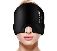 ONLYCARE Masque Migraine Cap Bonnet, Poche de Glace en Gel, Masque de Glace Anti migraine rafraîchissant, Chapeau, Cold Therapy Relief