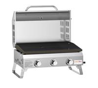 Onlyfire 3 Brûleurs Barbecues à Gaz | Barbecue Gaz de Table avec Plaque de Gril | Zone de Cuisson 57 x 36cm | 7Kw | avec Couvercle, Thermomètre, Pieds Pliables | Portable | pour Extérieur Camping