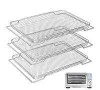 onlyfire 3 Pcs Grille de Four Universelle en Acier Inoxydable 42 x 29.5 cm, Pièces et Accessoires pour Four, Mini Four, Four Electrique