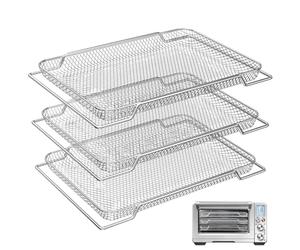 onlyfire 3 Pcs Grille de Four Universelle en Acier Inoxydable 42 x 29.5 cm, Pièces et Accessoires pour Four, Mini Four, Four Electrique