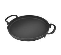 Onlyfire 30.5 cm Plancha en Fonte pour Barbecue - Plaque de Cuisson Ronde avec Poignées - Poêle en Fonte - Accessoire pour Système Weber Gourmet BBQ et Crafted