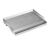 Onlyfire 45 x 32 cm Plancha Barbecue Hybride en Acier Inoxydable, Plaque de Cuisson avec Revêtement Céramique Nid d'Abeille, Antiadhésive et Robuste, pour Barbecue à Gaz, Charbon et Cuisinière