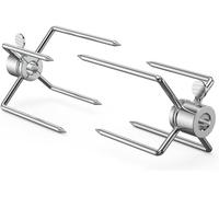 Onlyfire 6004 Lourds Duty Viande Aiguilles Fourchette Brochettes pour BBQ Rôtisserie Broche diamètre 8mm, Lot de 2