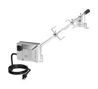 onlyfire 6022 Kit de rôtisserie universel de rechange pour gril, avec tige hexagonale de 94 cm × 1,27 cm et moteur électrique en acier inoxydable (ne convient pas aux barbecues à gaz Weber)