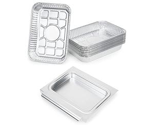 onlyfire Barquette Aluminium, avec 15pcs Plateau Jetable, 25 × 22,7 × 3,2 cm, pour les Barbecues à Gaz Weber Spirit II E210, S210, E220, S220 et Spirit II E310, E320, E330, S310, S320, S330