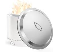 onlyfire Couvercle en INOX 304 pour Brasero de 50 cm, Accessoire pour Solo Stove Bonfire et Summit 19.5 Pouces, Couvercle en Acier Inoxydable avec Poignée