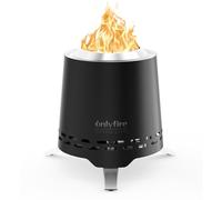 Onlyfire Foyer de table de 16,5 cm, sans fumée avec support de casserole et sac de transport, combustion du bois et des granulés, mini foyer portable pour camping en plein air, patio, jardin, acier