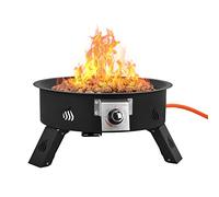 Onlyfire Foyer portable à gaz propane pierre de lave 4 kg, hauteur réglable, sans fumée, camping, pique-nique, jardin, allumage automatique