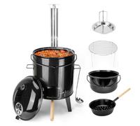 onlyfire Goulache, Goulash Cannon, Goulash Kettle, Poêle à Goulache, 14 litres émaillé Canon à Goulache, avec Rôtissoire de Poulet, Grille de Cuisson, Faitout, Poêle, Thermomètres, évent d'air