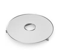 Onlyfire Grande Plaque de Barbecue Ronde, 65 cm Plaque de Cuisson en Inox, Grille Plancha avec Bord Surélevé, pour Weber Kettle Barbecue à Charbon
