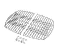 Onlyfire Grille de Cuisson en Acier Inoxydable pour Barbecue à Gaz Weber Q 100/1000 Séries - Remplacement pour 7644 - Avec 2 Supports de Montage