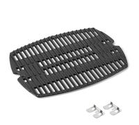 onlyfire Grille de Cuisson en Fonte pour Barbecue à Gaz Weber Q 100/1000 Séries - Remplacement pour 7644 - avec 2 Supports de Montage
