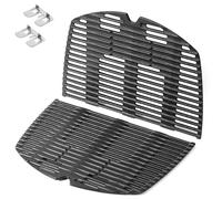 onlyfire Grille de Cuisson en Fonte pour Barbecue à Gaz Weber Q 300/3000 Séries - Remplacement pour 7646 - avec 2 Supports de Montage
