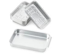 onlyfire Kit de Bac Récupérateur de Graisse pour Barbecue à Gaz Weber Spirit 2025 et Genesis 2022 - Inclus 1 Bac en Aluminium Robuste et 15 Barquettes Jetables - Accessoire Barbecue 22,8 x 15,5 cm