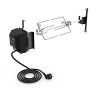 onlyfire Kit de Tournebroche en Acier Inoxydable 44 cm pour Fumior Weber 47 cm, Rôtisserie de Barbecue avec 2 Fourchettes à Viande et Moteur