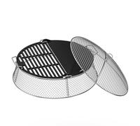 Onlyfire Kit Pare-étincelles en Acier Inoxydable pour Solo Stove Bonfire, Pare-Feu avec Plaque de Cuisson et Grille de Cuisson pour Foyer de 49.5 cm, Accessoire pour Foyer Solo Stove