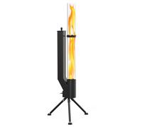 Onlyfire Kit Pellet Torch avec Tube en Verrea, Cheminée de Jardin, Cheminée Extérieur pour Terrasse, Brûle 2 Heures, 2,8KG de Pellets en un Seul Remplissage, Cheminée D'extérieur, Foyer, Brasero