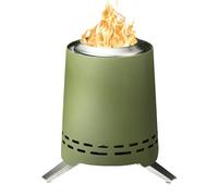 Onlyfire Mini Brasero de Table | Brasero Portable sans Fumée Cheminée | avec Sac de Transport, Support | Brûle Bois et Granulés | Acier Inoxydable | pour Jardin, Intérieur et Extérieur | Vert