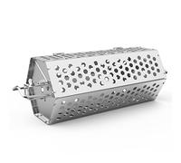 onlyfire Panier à Barbecue en INOX, Panier de Rôtisserie Grillagé pour Tournebroche, Cage de Grillage de Grande Capacité pour Légumes et Ailes de Poulet, Accessoire pour Tourne Broche