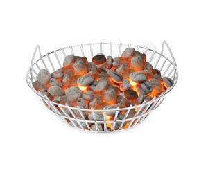 onlyfire Panier à Charbon de Bois en INOX pour Kamado Joe Classic et Large Big Green Egg - Accessoire pour Barbecue Kamado de 46 cm et BBQ en Céramique de 18 Pouces