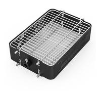 onlyfire Panier de Cuisson Plat pour Barbecue, Hauteur Ajustable, Paniers à Grillades en Acier Inoxydable pour Tiges de Brochettes Hexagonales de 1/2" et 3/8", Carrées de 3/8" et 5/16"