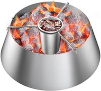 Onlyfire Paniers à Charbon de Bois avec Gobelet en Inox, Char Basket en Acier Inoxydable, Accessoire pour Weber Barbeque à Charbon Kettle 47, 57 et 67 cm