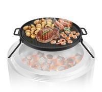 onlyfire Plaque de Cuisson Réversible en Fonte pour Solo Stove Bonfire, Yukon, Summit 19.5 et 27 pouces, Plaque Plancha pour Braséros de 49.5 et 68.9 cm, Accessoire pour Solo Stove Foyers