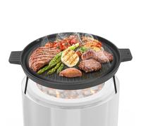 Onlyfire Plaque de Cuisson Réversible en Fonte pour Solo Stove Ranger, Plaque Plancha pour Braséros de 38 cm, Accessoire pour Solo Stove Foyers