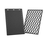 Onlyfire Plaque & Grille de Cuisson pour Barbecue à Gaz Weber Spirit 315/325s, Spirit SP-335, Spirit E/SP-310/320/330 et Spirit II E/S-310/320 - Plancha Réversible et Grille en Fonte, 44 x 29.5 cm