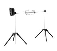 onlyfire Spit Rotisserie Barbecue de camping avec pieds de support pour barbecue en plein air - Tige carrée de 89 x 1,6 cm