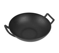 onlyfire Wok en Fonte, Poêle à Wok avec Poignée pour Weber Gourmet BBQ System, Convient pour Weber Spirit II & Genesis II GS4 System, 36cm de Diamètre, Noir