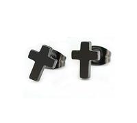 ONLYJUMP Boucles d'oreilles à tige en forme de croix en argent sterling 925 pour femme - Boucles d'oreilles tendance en forme de croix plaqué or 14 carats, Zinc, Pas de pierre précieuse