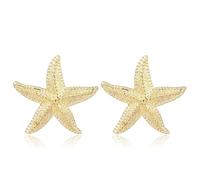 ONLYJUMP Boucles d'oreilles à tige épaisses en or pour femme - Boucles d'oreilles asymétriques en zircon - Style bohème - Océan - Océan - Coquillage de mer - Boucles d'oreilles raffinées en perles