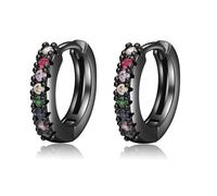 ONLYJUMP Boucles d'oreilles créoles en or pour femme, boucles d'oreilles créoles arc-en-ciel plaquées or de petite couleur, boucles d'oreilles créoles minimalistes personnalisées, bijoux cadeaux, Zinc