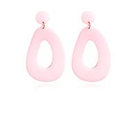 ONLYJUMP Boucles d'oreilles pendantes en acrylique pour femme - Style rétro néon - Style minimaliste - En acrylique - Forme géométrique ovale - Accessoire de fête des années 80, Acrylique, unkow