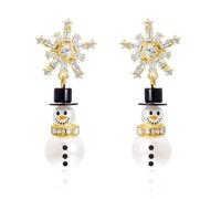 ONLYJUMP Boucles d'oreilles pendantes en forme de sapin de Noël pour femme - Boucles d'oreilles pendantes en forme de sapin de Noël - Bijoux de fête de Noël - Accessoire de vacances, Large, Acier
